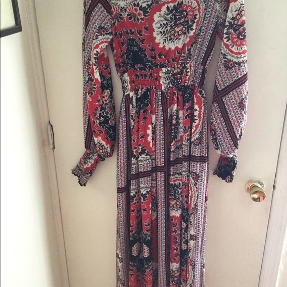 Shirted waist Scarf print Maxi dress - Picture 12 of 13